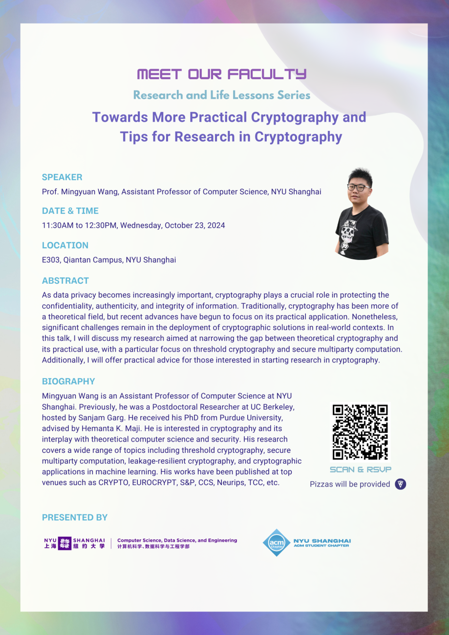 Meet Our Faculty | Research and Life Lessons Series | Mingyuan Wang