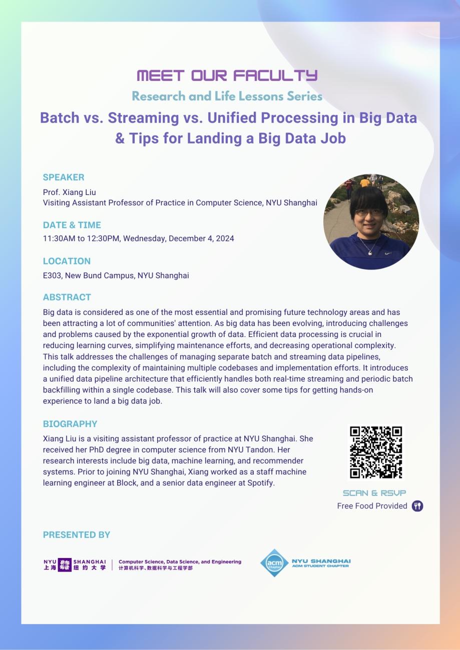 Meet Our Faculty | Research and Life Lessons Series | Xiang Liu