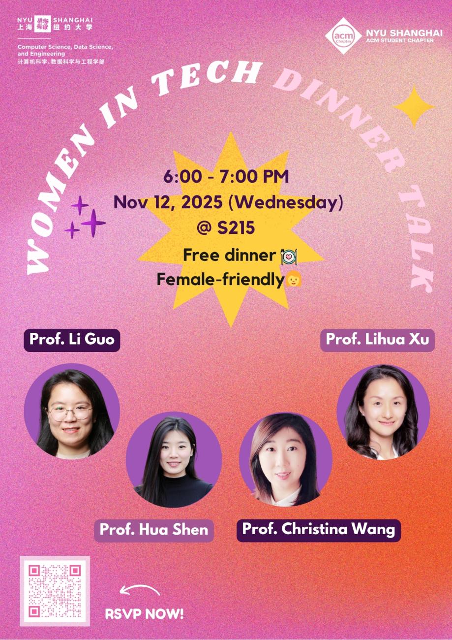 ACM-W Student Chapter: Women in Tech Dinner Talk