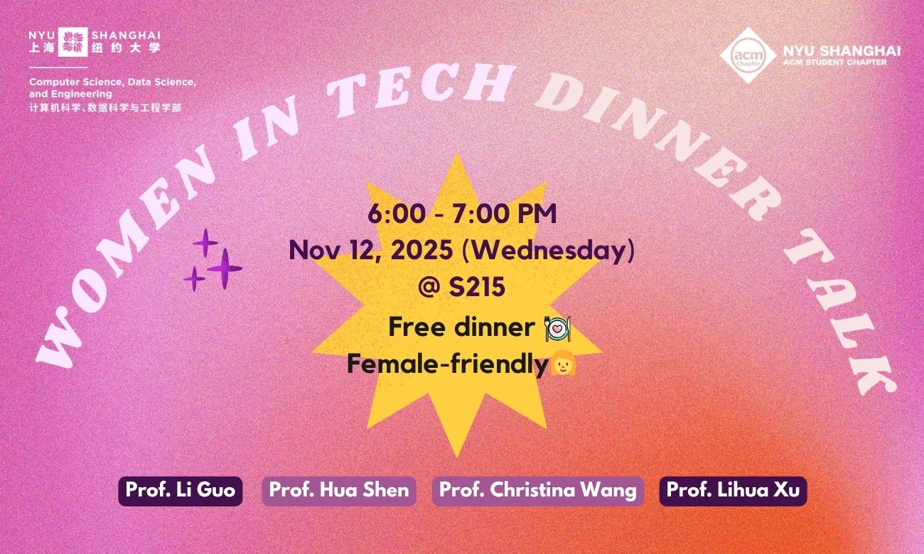  ACM-W Student Chapter: Women in Tech Dinner Talk